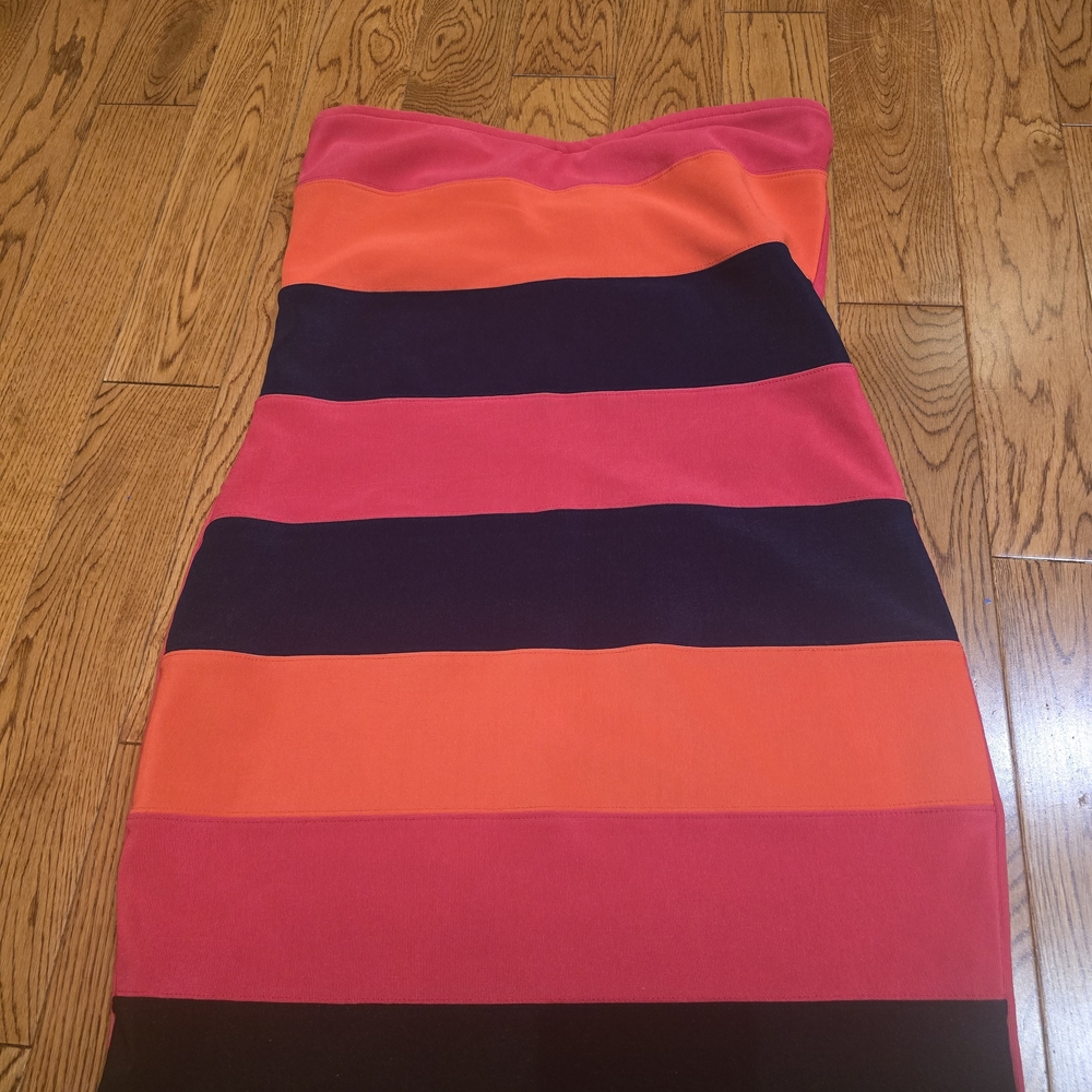 Striped Strapless Dress